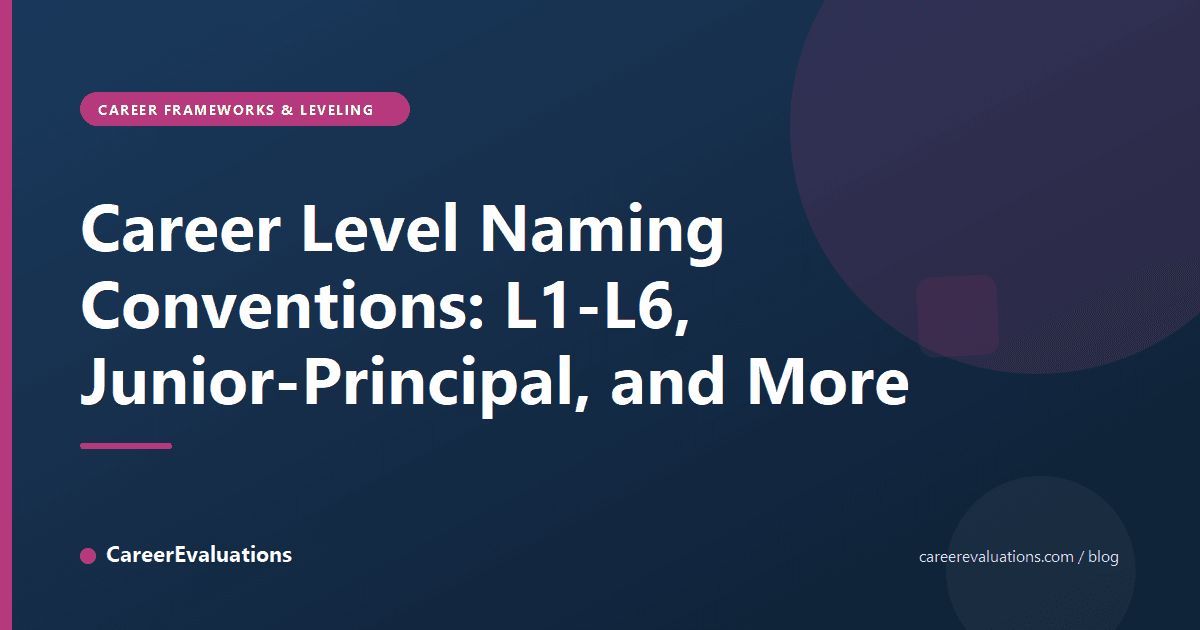 Career Level Naming Conventions: L1-L6, Junior-Principal, and More