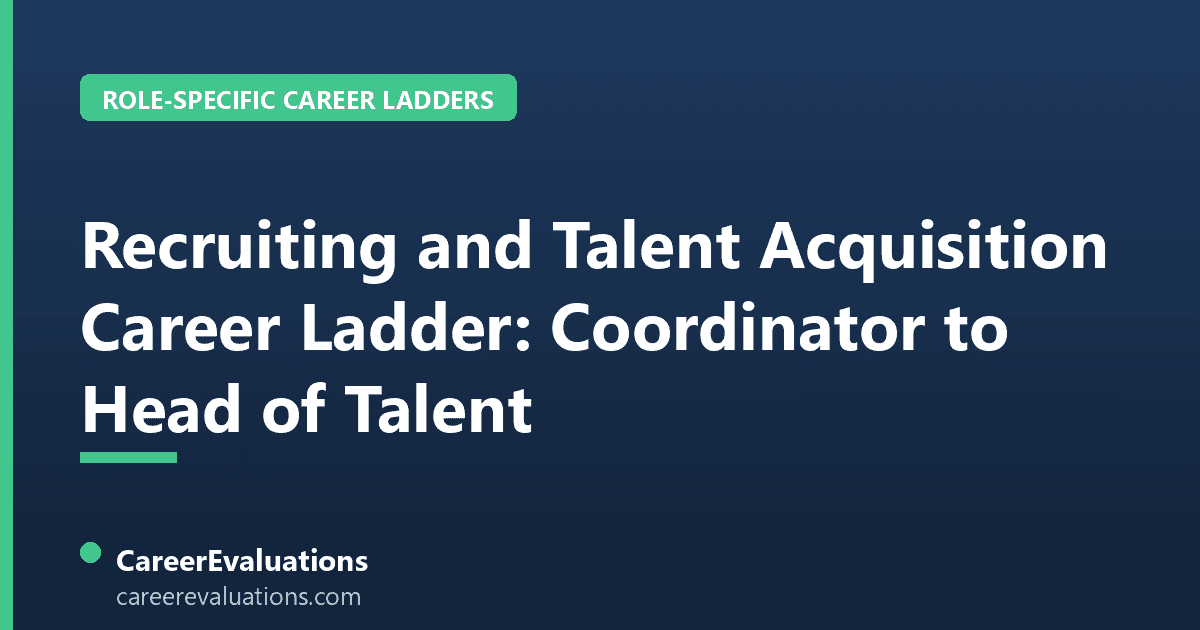 Recruiting and Talent Acquisition Career Ladder: Coordinator to Head of Talent