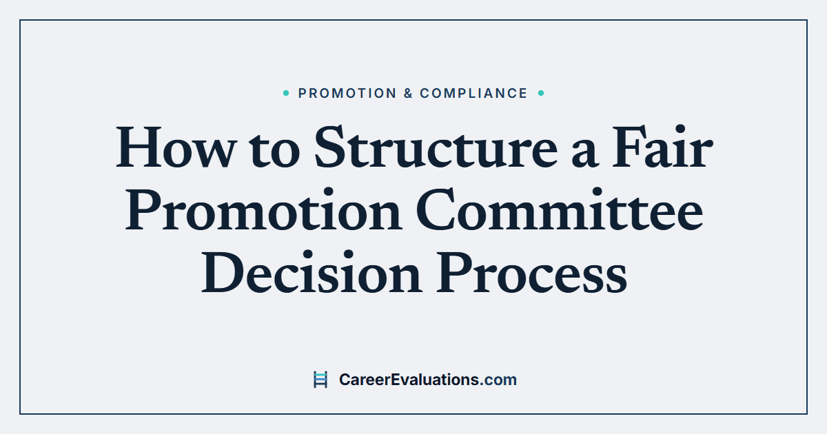 How to Structure a Fair Promotion Committee Decision Process