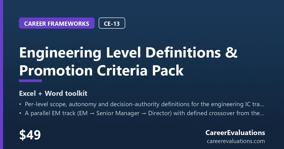 Engineering Level Definitions & Promotion Criteria Pack