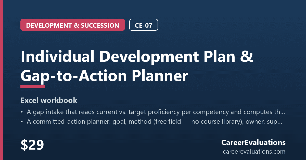 Individual Development Plan & Gap-to-Action Planner