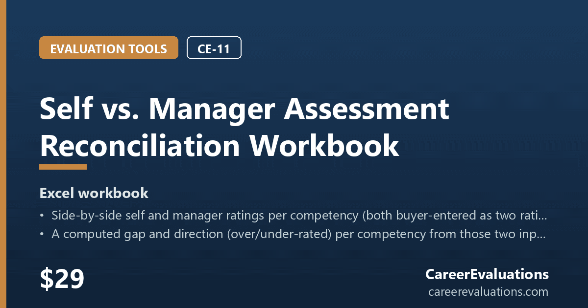 Self vs. Manager Assessment Reconciliation Workbook