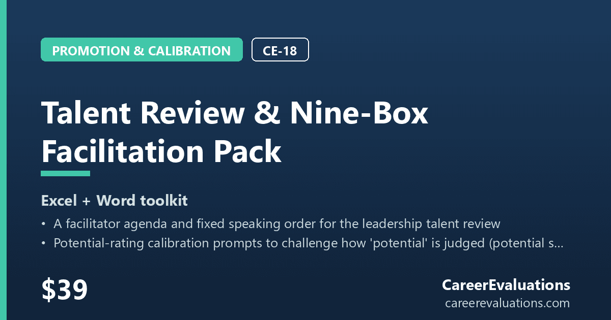 Talent Review & Nine-Box Facilitation Pack